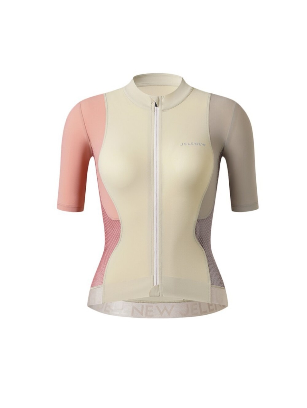 JELENEW Hourglass Short Sleeve Cycling Jersey Light Khaki Women S